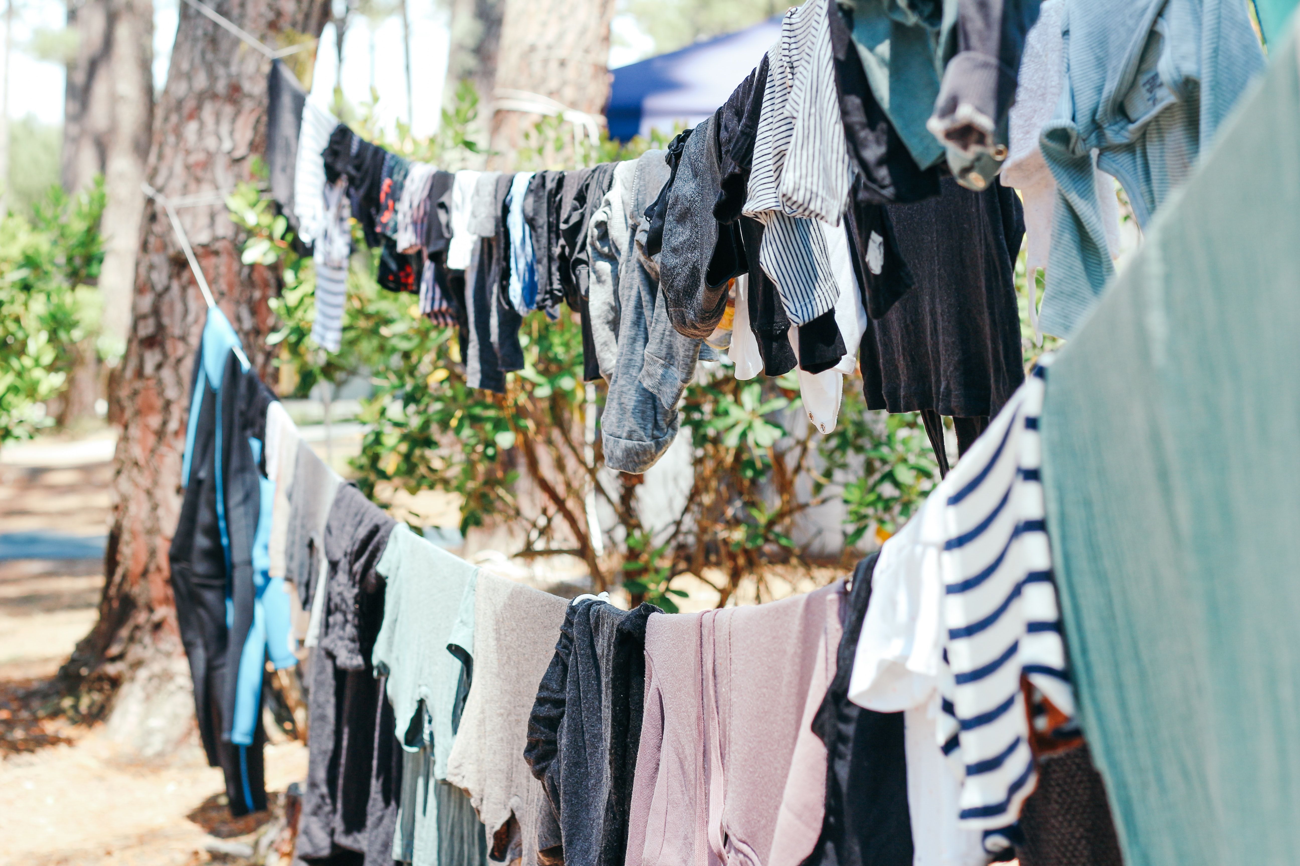 laundry on a line